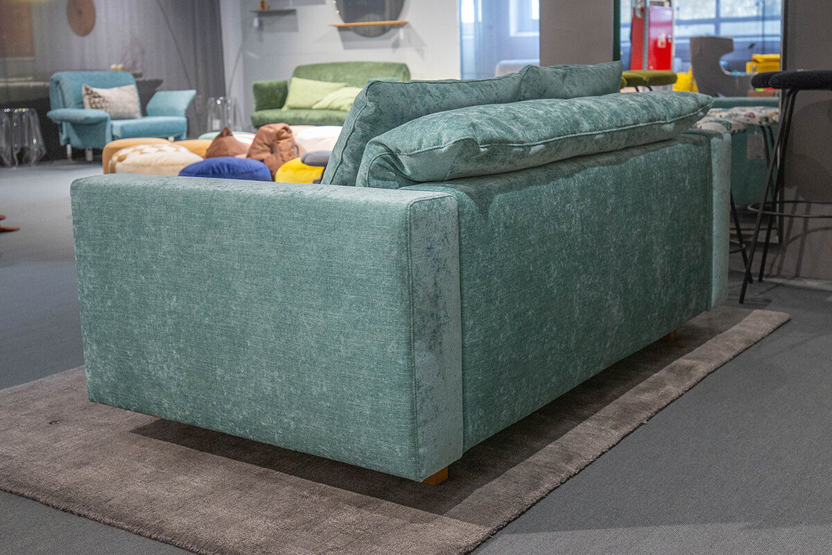 Signet - Sofa Isla Stoff Abby Petrol Blau Gestell Eiche Geölt  - 6