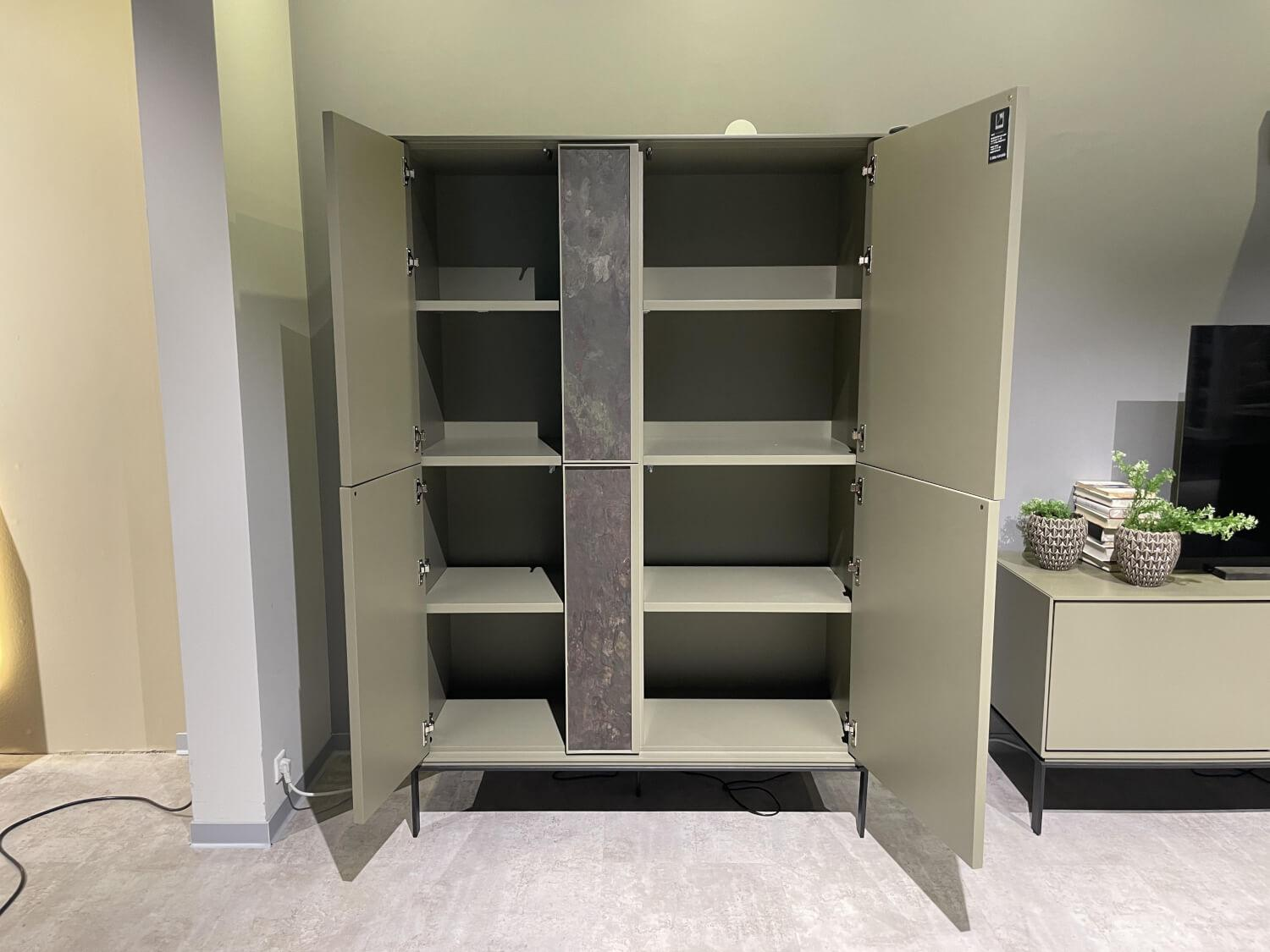 WK Wohnen - Anbauwand R WK 480 Framento Korpus Und Front Lack Matt Troop Grau - 9