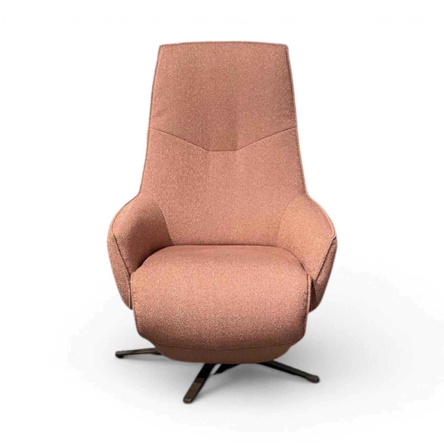 himolla - Sessel 7162 S-Lounger Stoff Q2 Loop Genesis Rosa Orange Sternfuß Metall Schwarz Pulverbeschichtet Inkl. Elektr. Fuß- und Rückenteilverstellung - 1