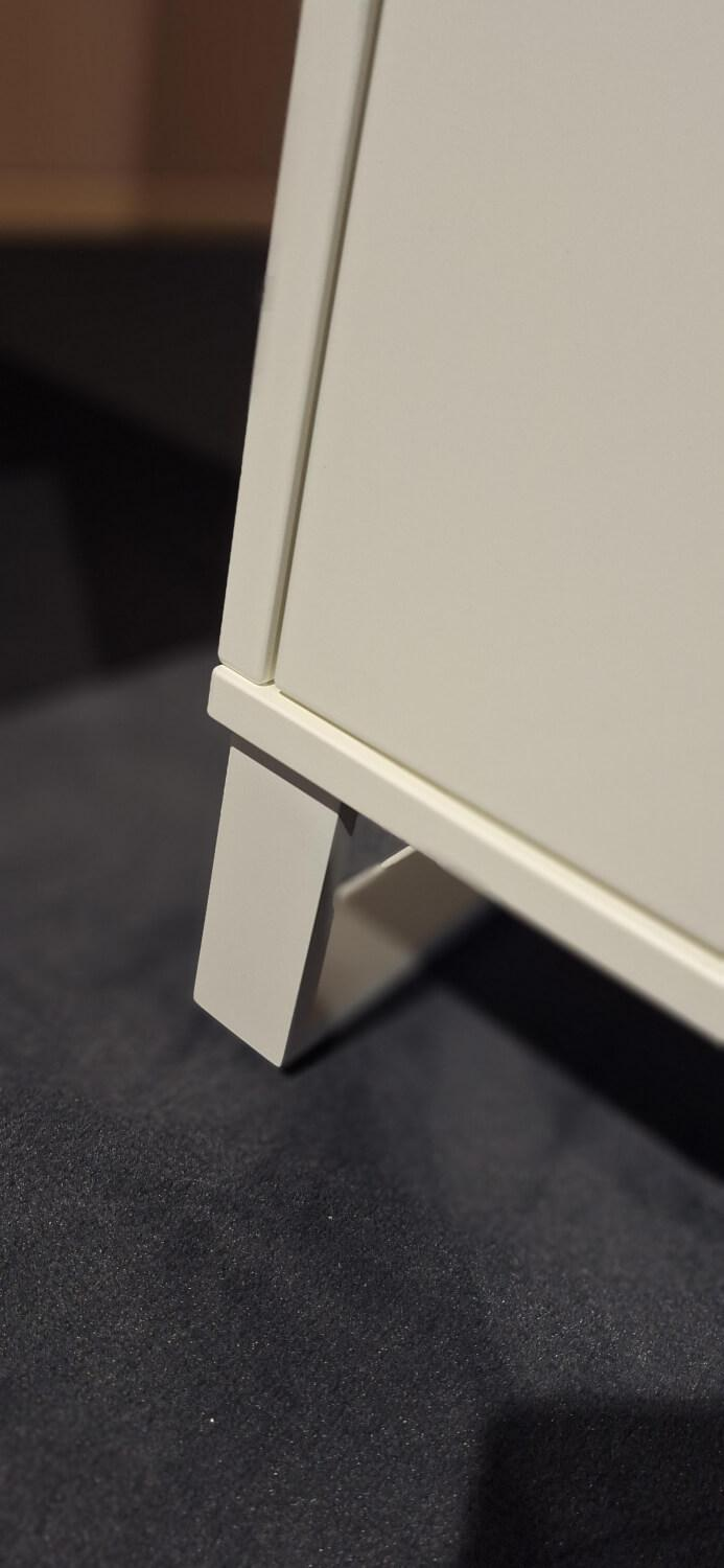 Rietberger Möbelwerke - Wohnwand Lennon Lack Weiß Kristallbuche Furniert - 5