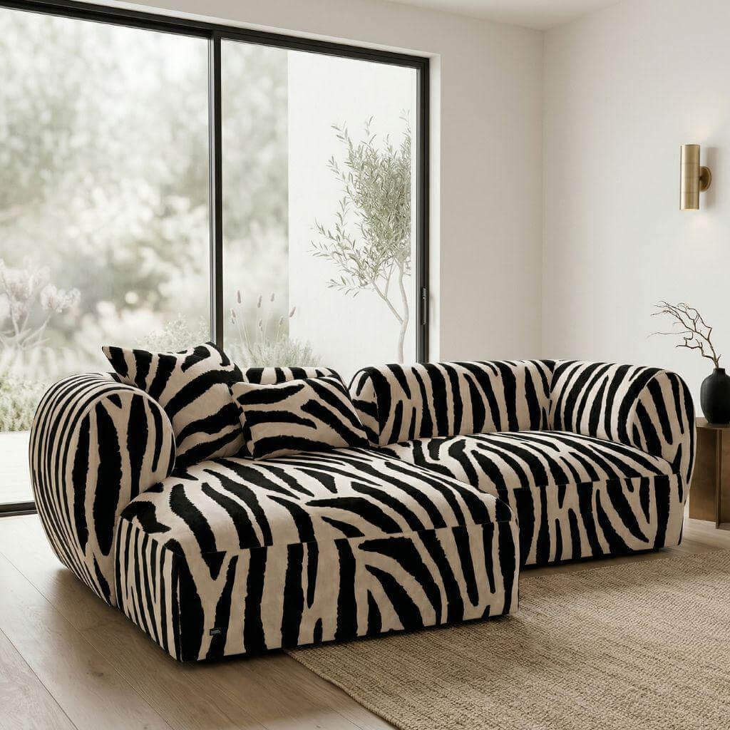 Bretz - Ecksofa Modulares Sofasystem Tharuun UDli-Ure 100 Stoff 67 8046 Zebra - 2