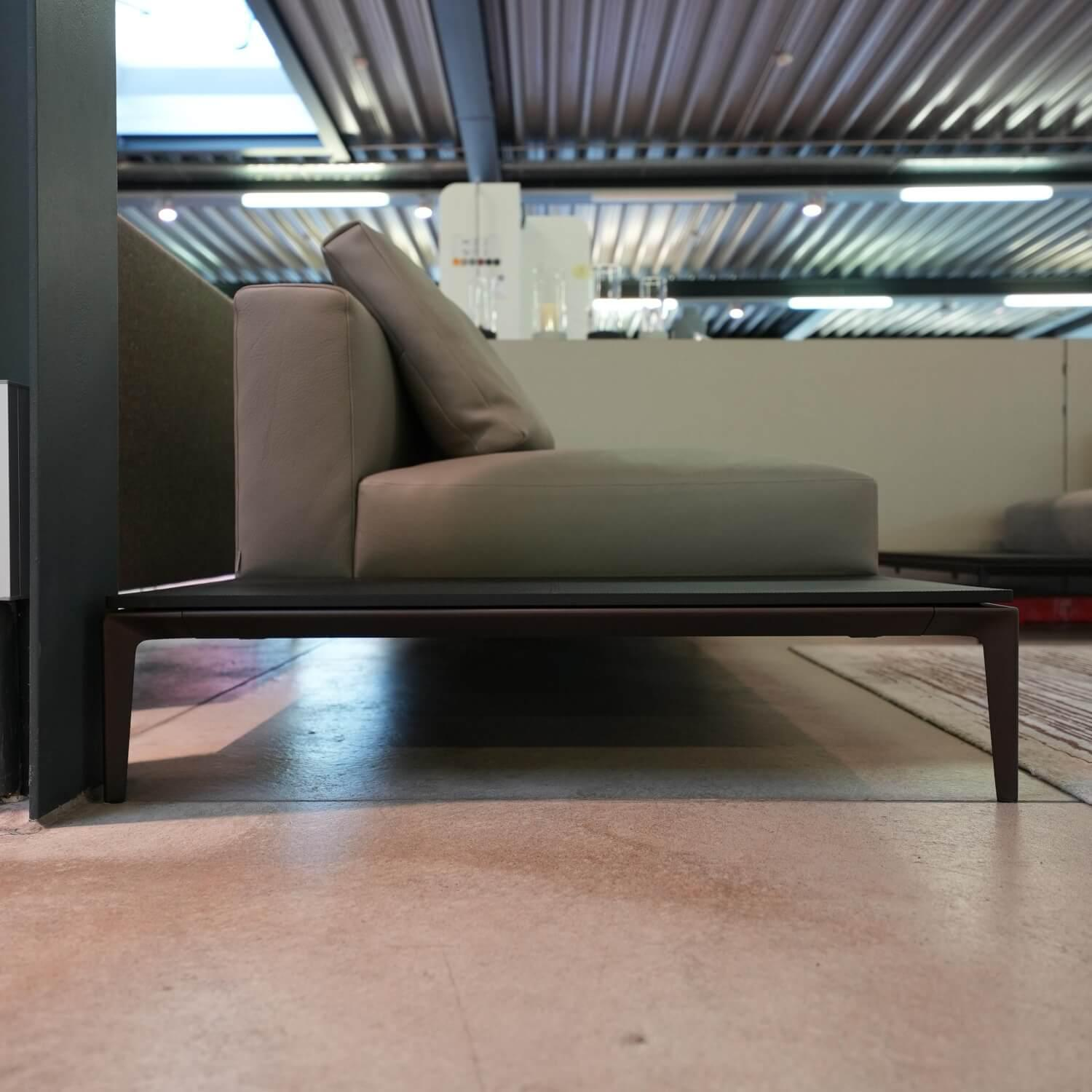 Walter Knoll - Recamiere Jaan Living 783 25 Bezug Leder Safari Mineral Grau mit Ablageboard - 5