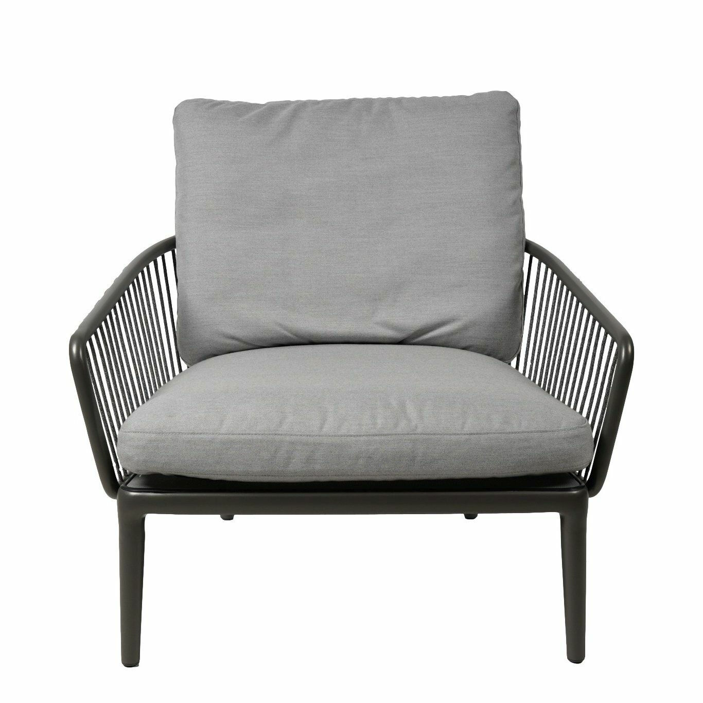 Rolf Benz - Sessel Yoko Outdoor Bezug Platingrau 12.751 Gestell Aluminium Anthrazit Matt Mit Hocker - 5