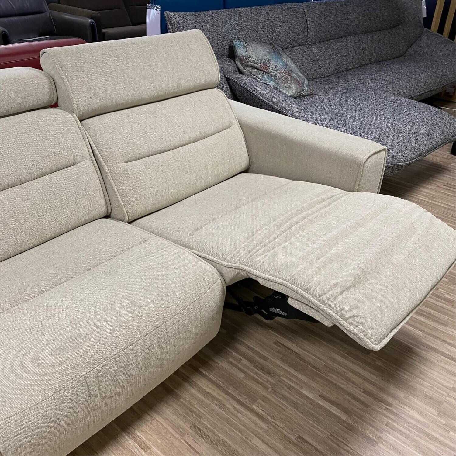Stressless - Ecksofa Emily Stoff Daisy Sand Elektrisch Verstellbar mit Zwischenelement - 9