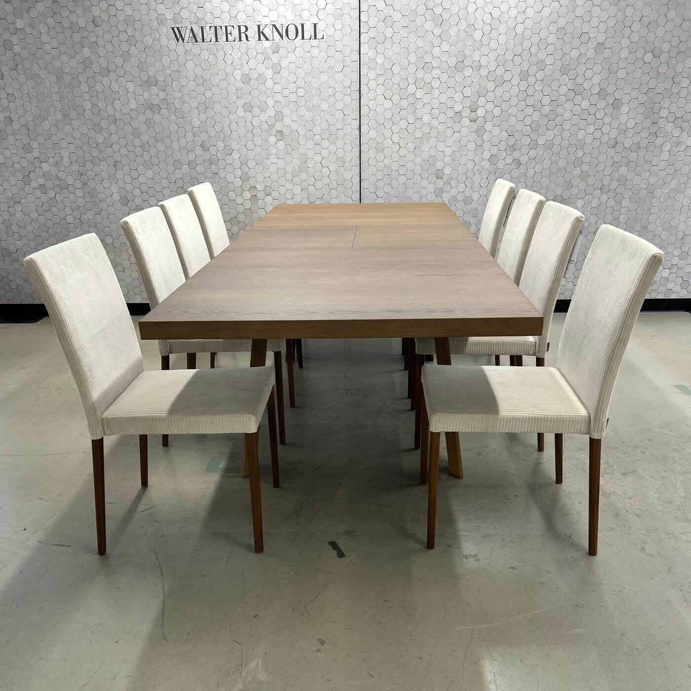 Walter Knoll - 4er Set Stuhl Jason Lite 1900 Stoff Phlox 213 Creme Beige Gestell Nussbaum Mit Splintanteil Inklusive Teflongleiter - 11