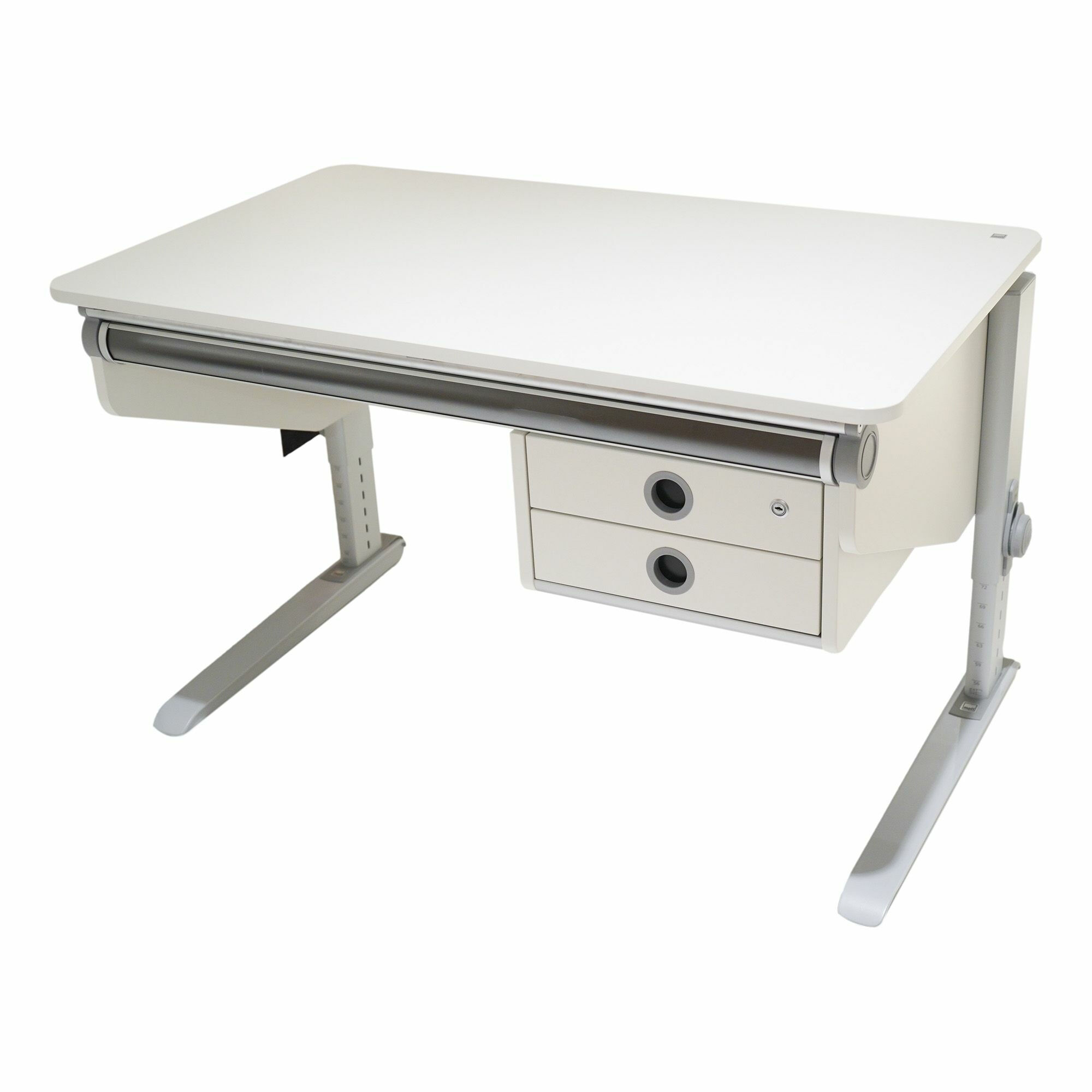 Möller Design - Schreibtisch Winner Korpus Weiß 100 2416 Gestell Classic 100 2418 mit Twin-Box - 2