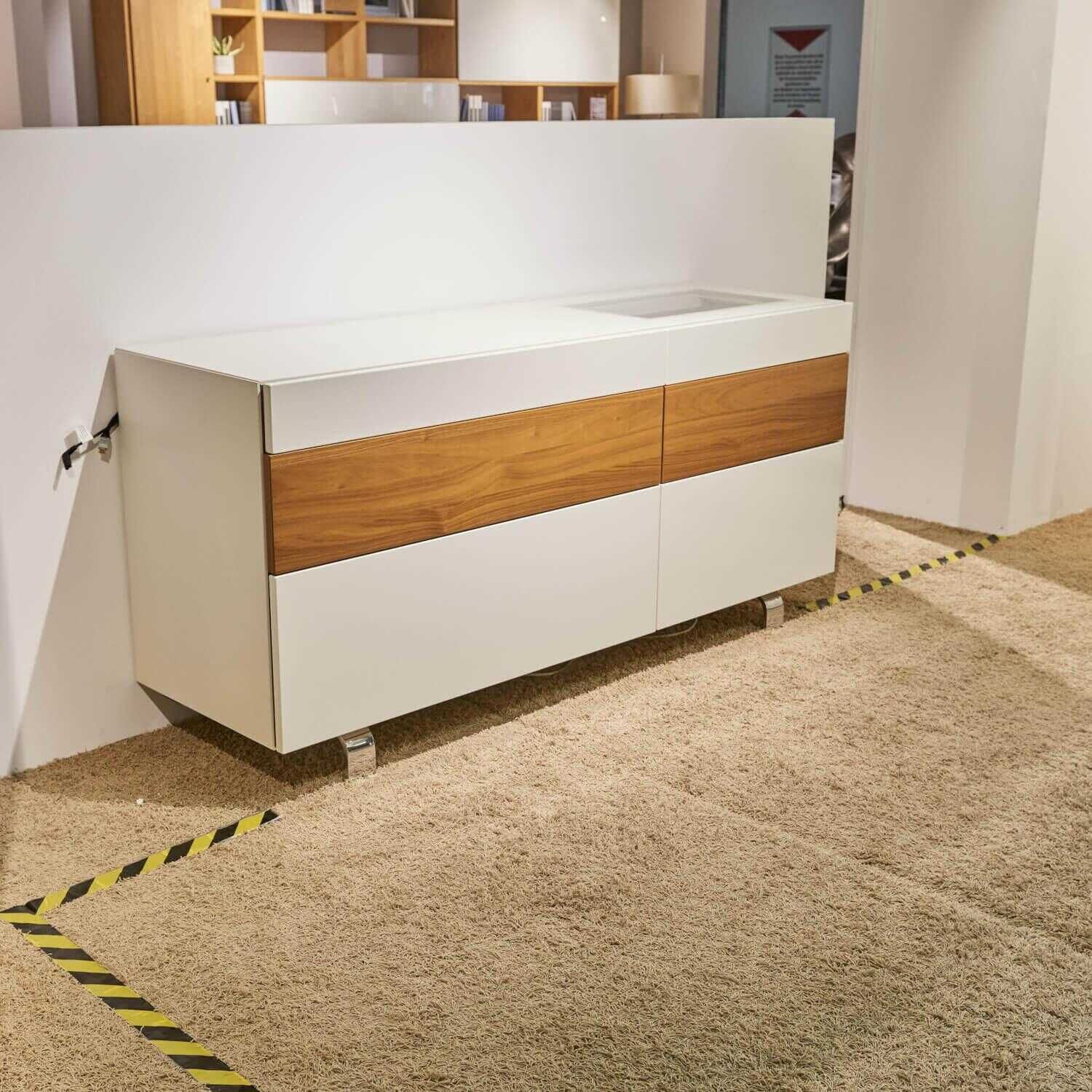 Hülsta - Sideboard Neo Lack Weiß Akzent Lack 1911 - 1