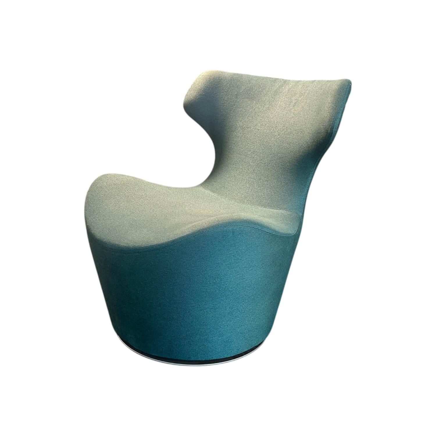 B&B Italia - Sessel Piccola Papilio Stoff Adria Grün 2521400 Gestell Grau Metallisiert Lackiert Drehbar - 1
