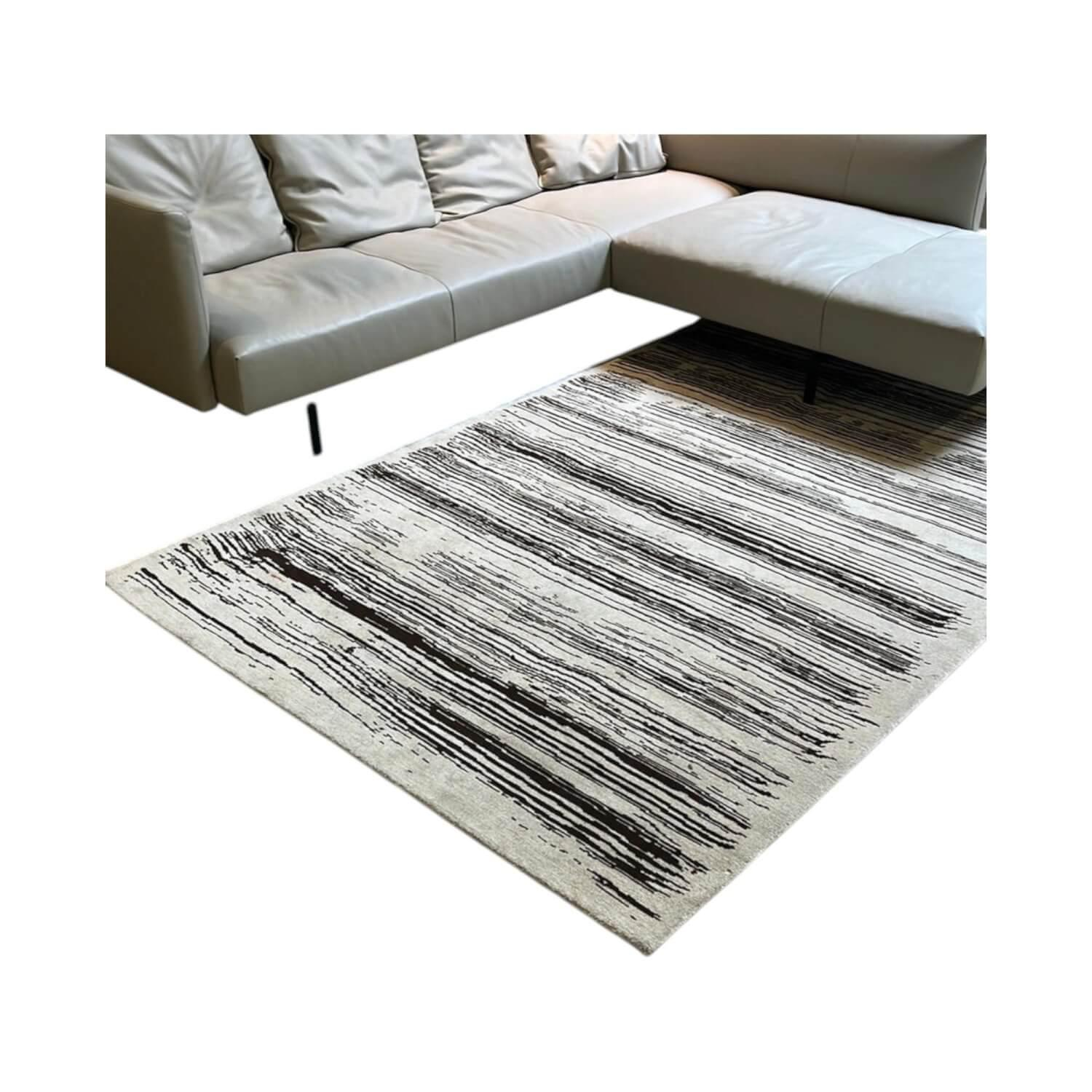 Walter Knoll - Teppich Kuruka Stoff Weiß Schwarz Braun 170x350 - 4