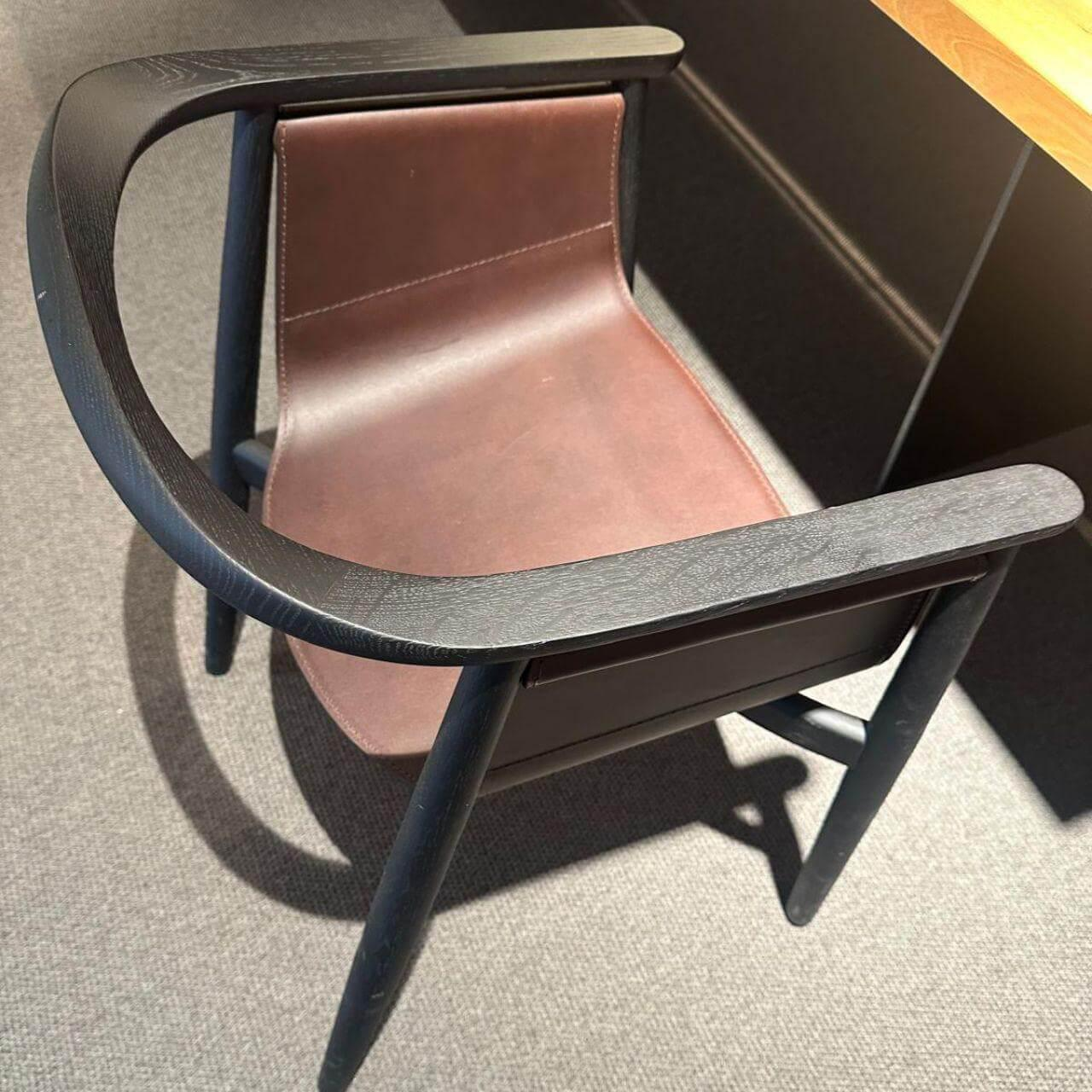 Zeitraum - Stuhl Pelle Cord Eiche Graphitschwarz Kernleder Schwarz (28 Stück vorhanden) - 6