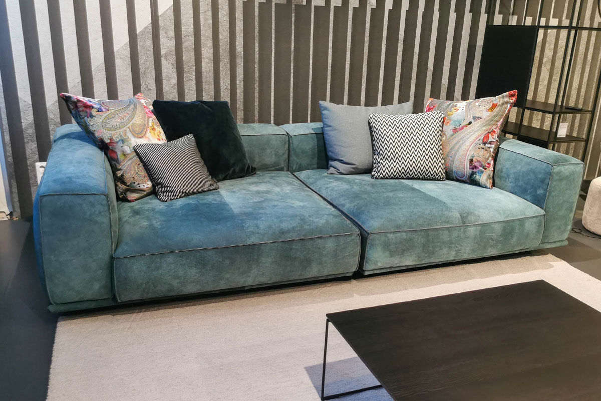 Bullfrog - Sofa Wumms! Leder Desperado 2120/17 Petrol mit 5 Kissen und Sitztiefenverstellung - 5