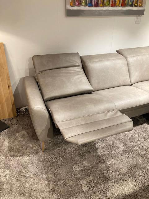 Natura - Ecksofa Tulsa KV Leder Longlife Cloudy Gravel Beige - 3