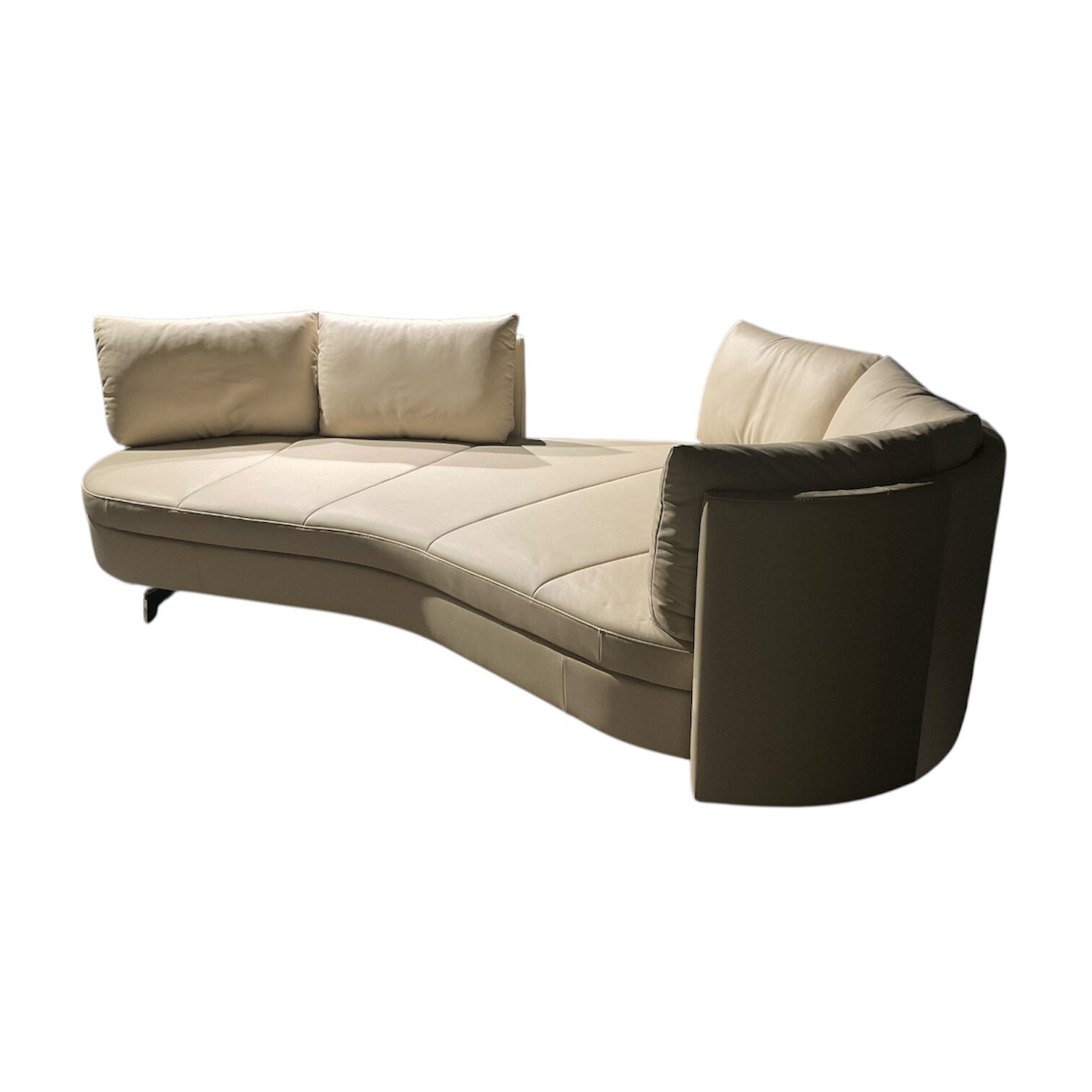 De Sede - Sofa Island DS 167 30 Leder Select Kit 15 Beige Gestell Edelstahl Poliert - 1