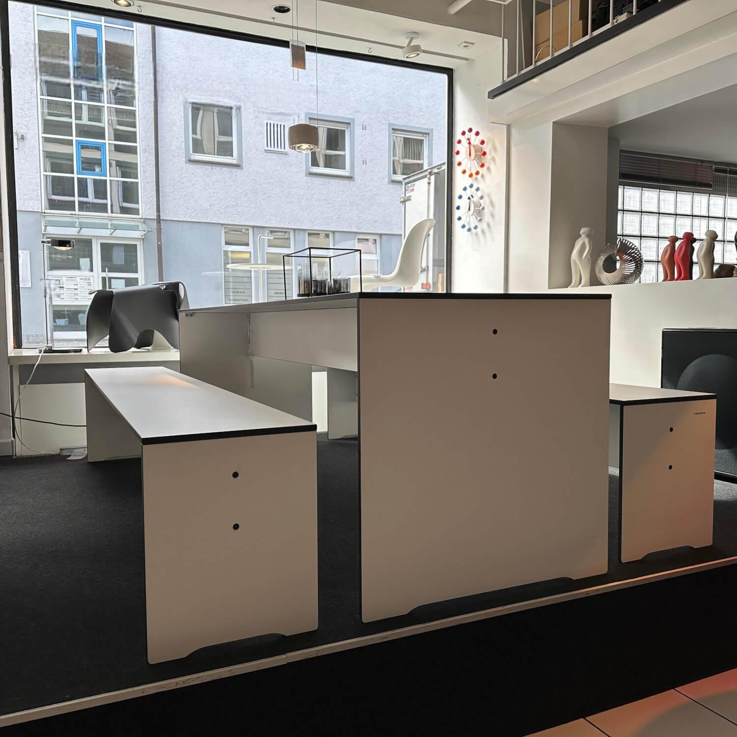 Conmoto - Essgruppe Riva Outdoor HPL Kunststoff Weiß Kanten Schwarz - 6