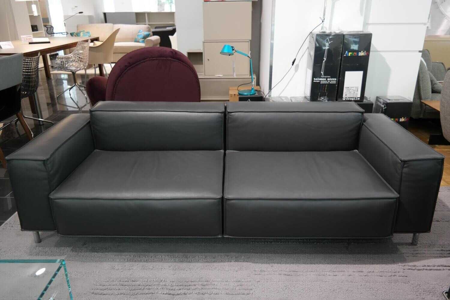 De Sede - Sofa DS-21/23 2,5-Sitzer Leder Touch Umbra Braun Grau - 2