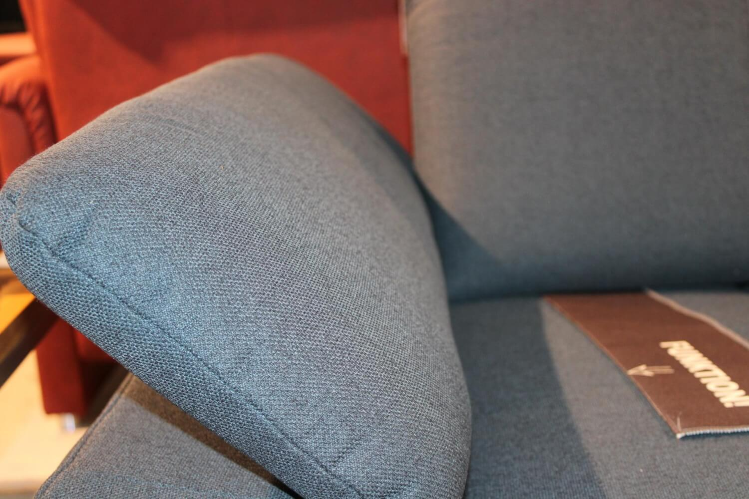 Carina - Ecksofa Memphis Lounge Stoff 3 Melrose Deep Ccean Blau Gestell Chrom - 2