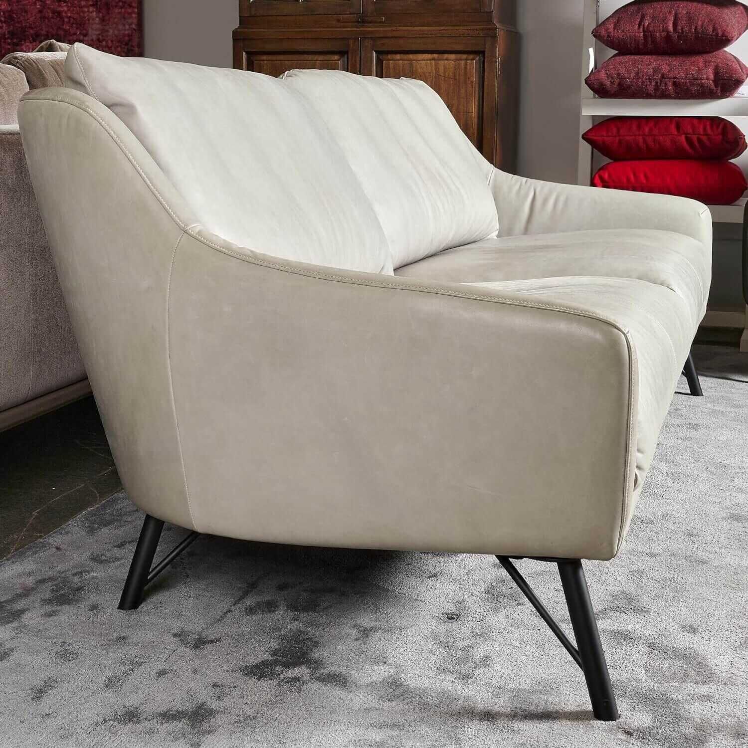 Sofa Flow Lounge Leder Gascogne Grau