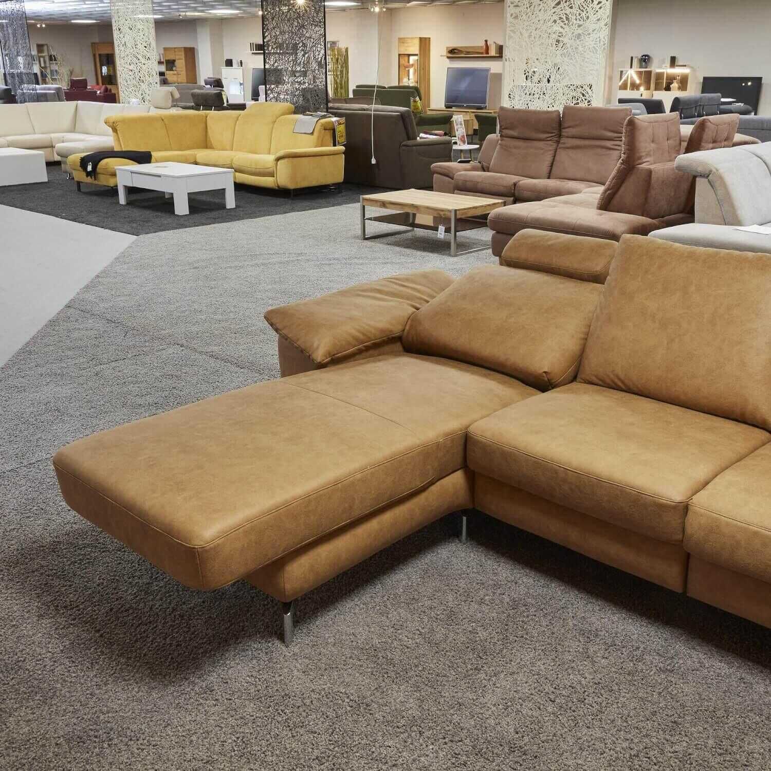 Pora - Polstergarnitur Lagos LS 414920 Stoff 7 Bulus Natur Sitz Bultex mit Wellenunterfederung - 11