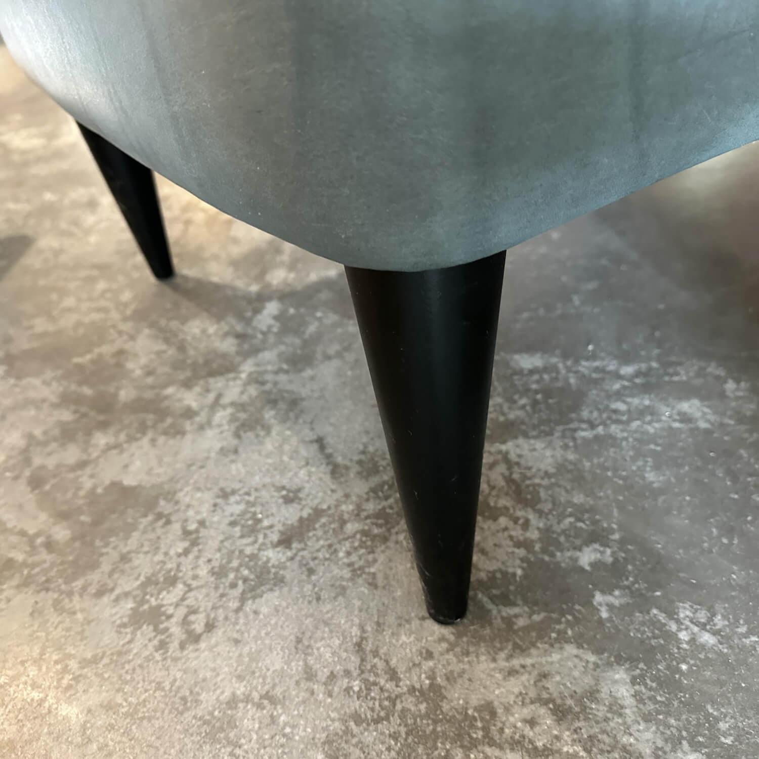 Contur - Sessel Cuneo Anzio Leder Toskana 3 80 Anthrazit Holzfuß Schwarz Konisch Schräg - 2