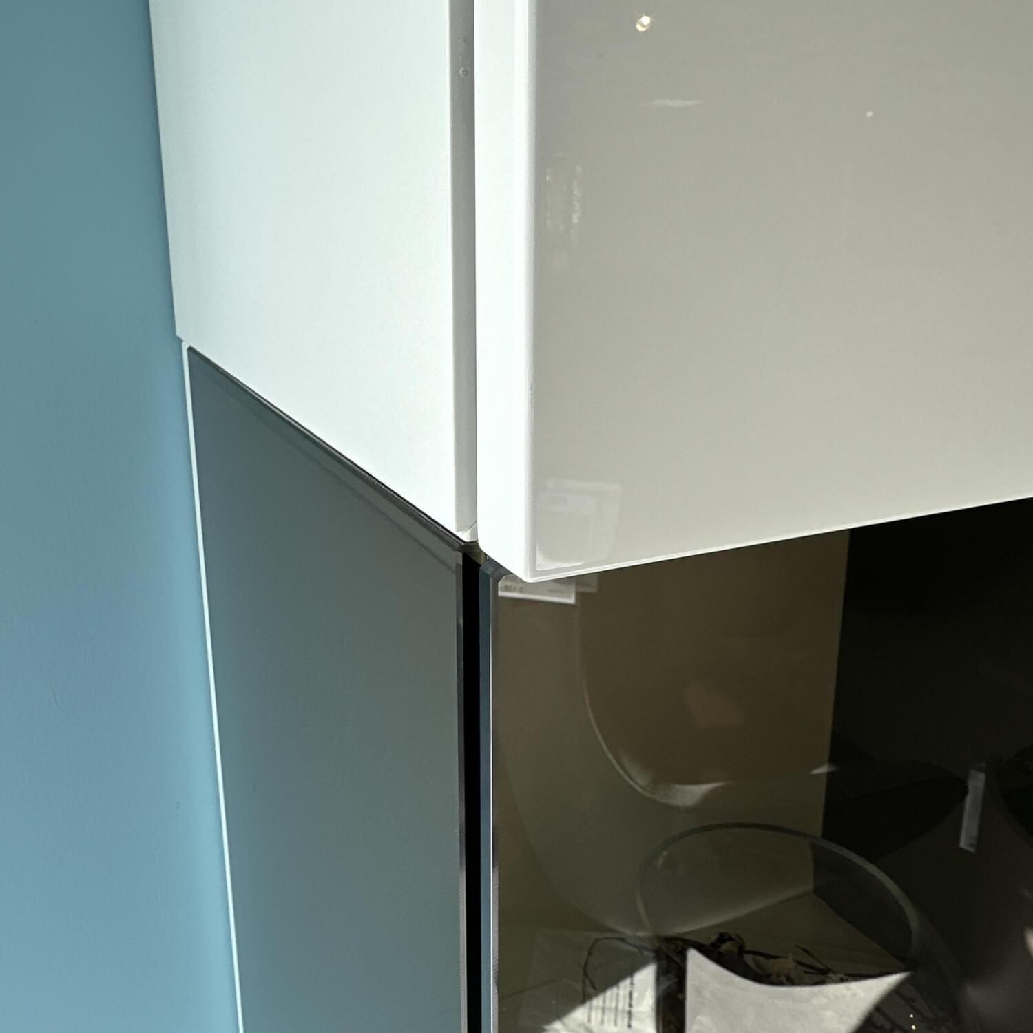 Hülsta - Vitrine Gentis Links Lack Hochglanz Reinweiss Mit Beleuchtung Und Funkfernbedienung - 2