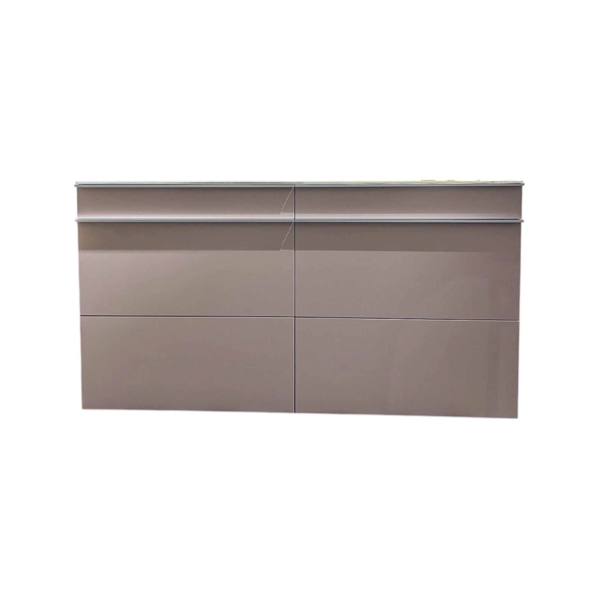 Schönbuch - Schuhschrank Basic MDF Lackiert Altrosa Abdeckplatte Glas  - 1