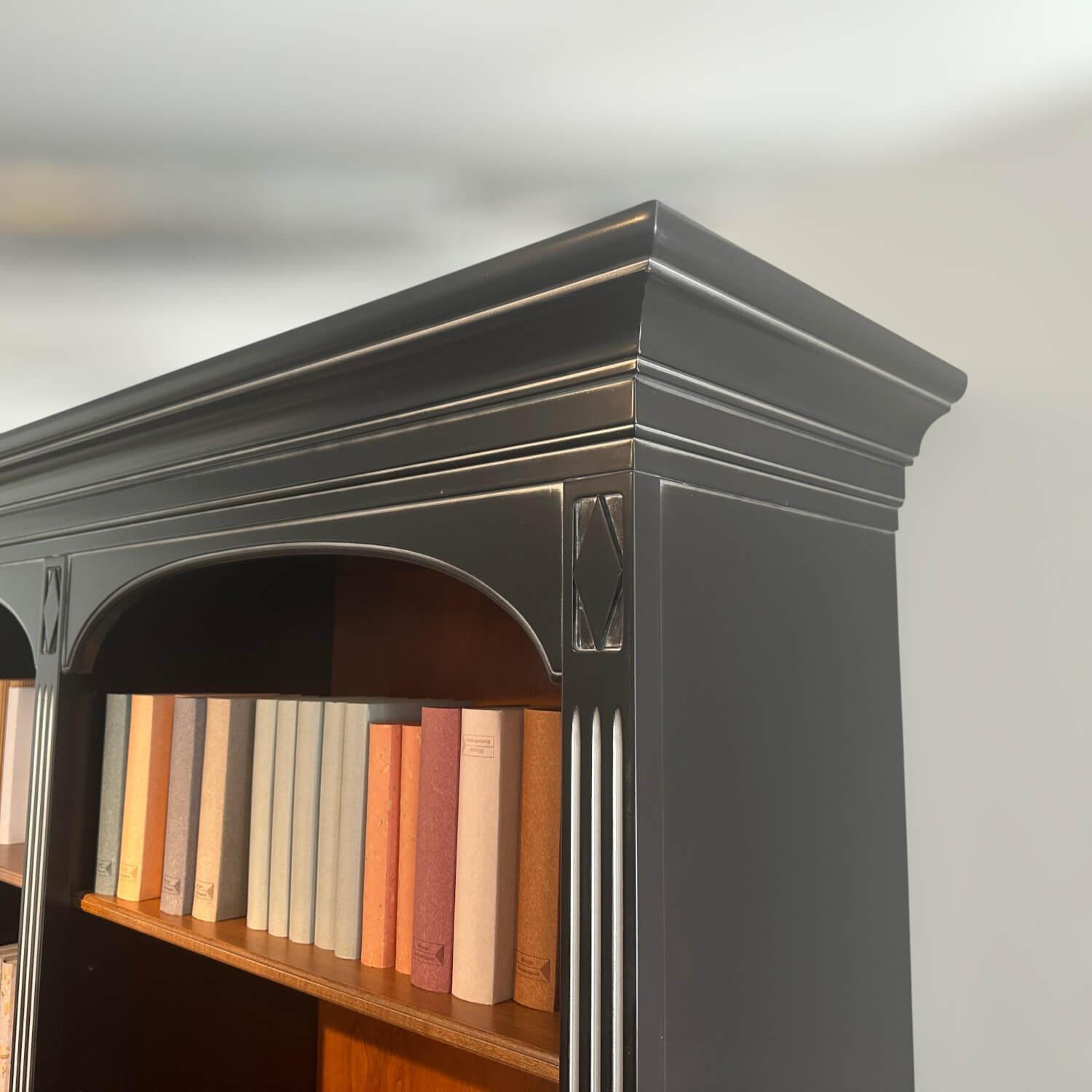 Selva - Bücherschrank Rot-Erle Sepiafarbig Schwarz Mit Regalaufsatz - 5