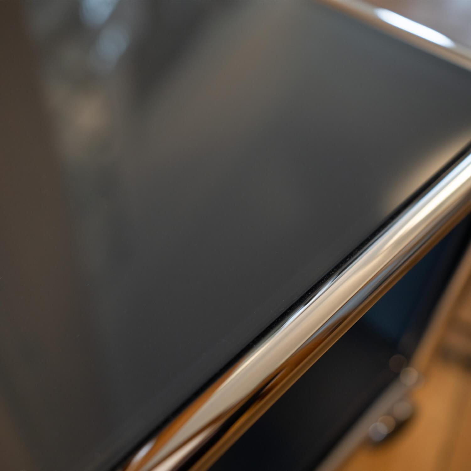 USM Haller - Nachttisch Haller ESG Sicherheitsglas Unterlackiert Graphitschwarz - 7