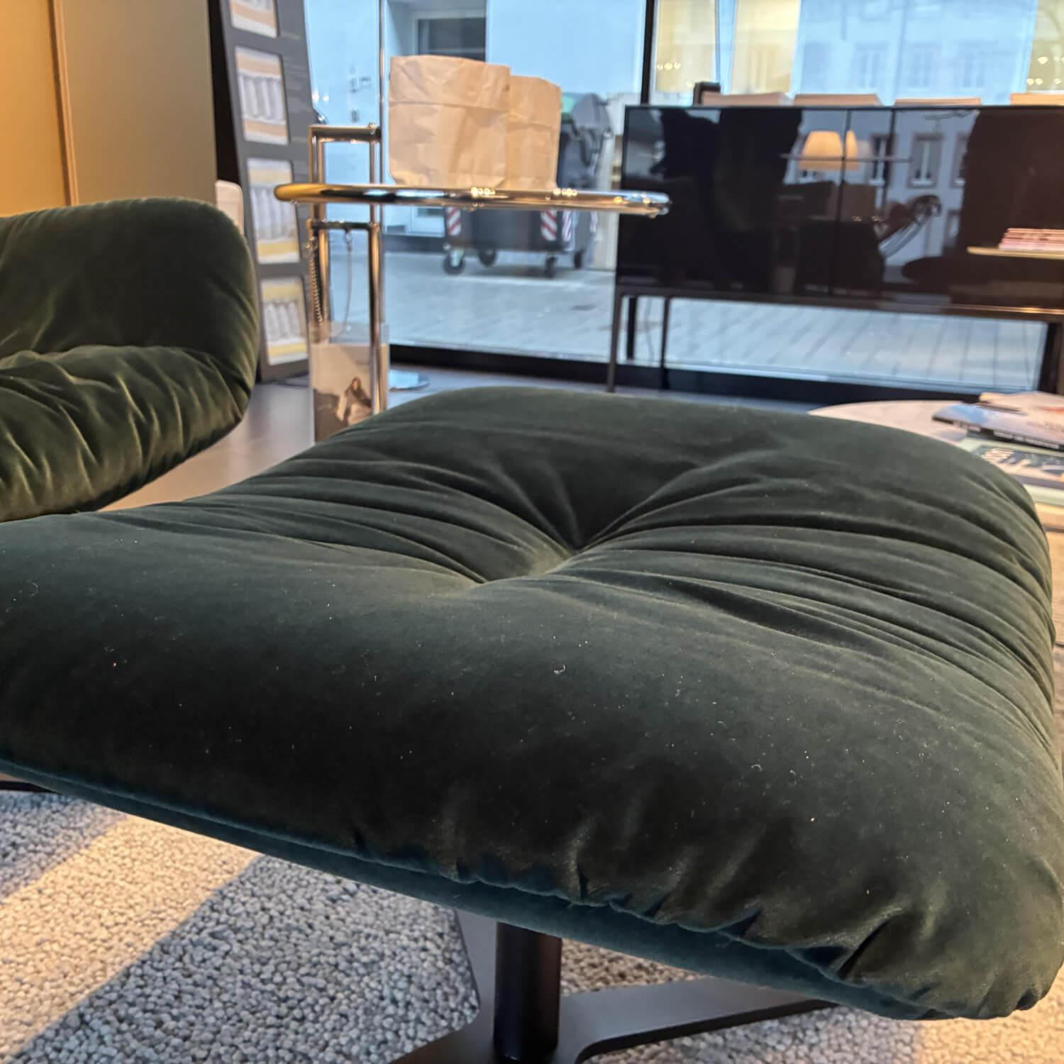 Freifrau - Sessel Leya Wingback Chair Stoff Grün Gestell Metall Schwarz Mit Wippmechanik Inklusive Hocker - 5