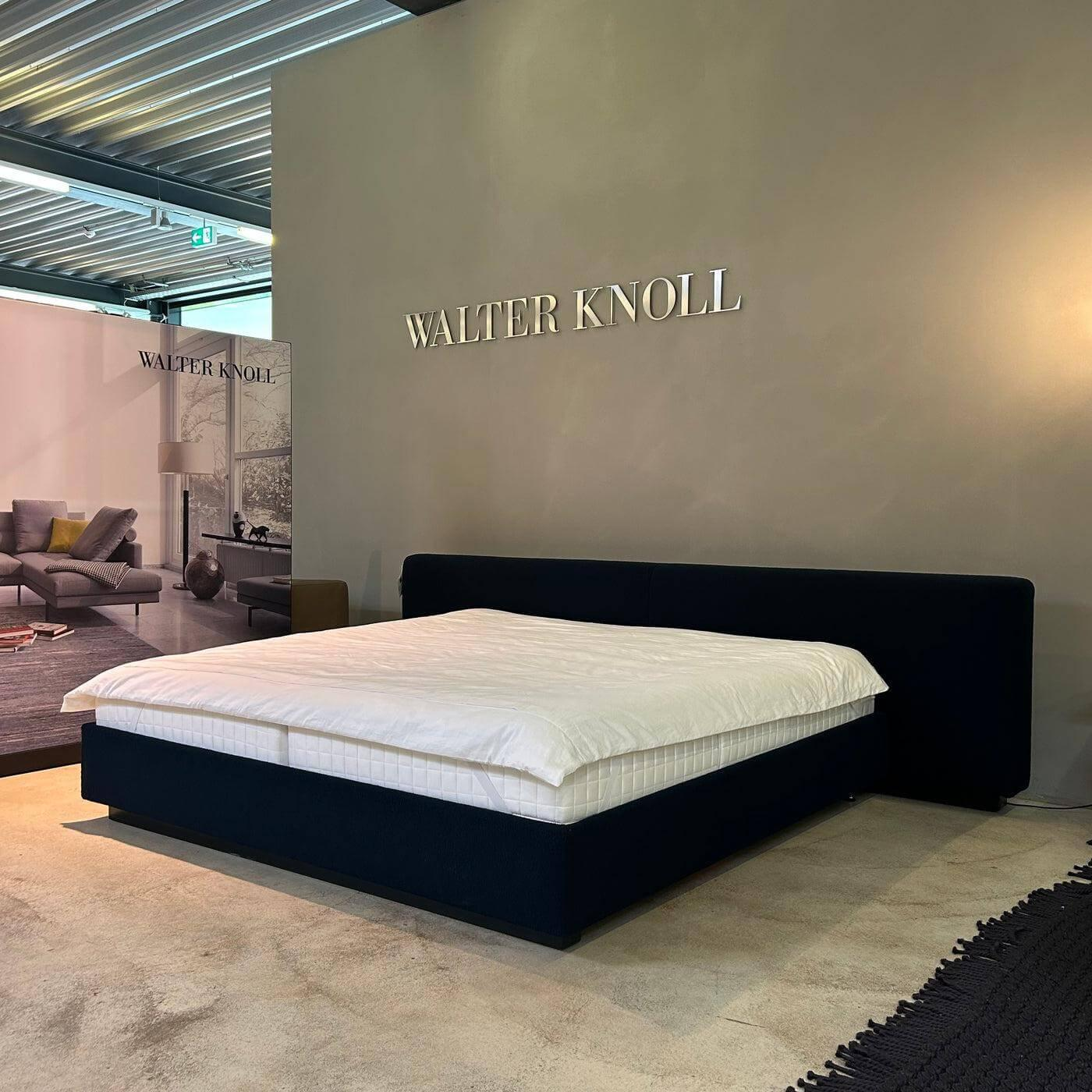Walter Knoll - Polsterbett Yuuto 810 200 Stoff Hearth Undersea Schwarz Sockel Schwarz Mit Überstand ohne Matratze ohne Lattenrost - 6
