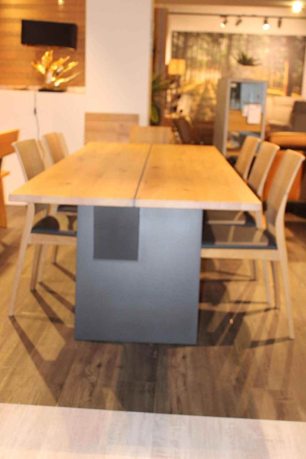 Wimmer - Essgruppe Zweigle Z20 Rustikale Asteiche Bianco Esstisch 6 Stühle - 8