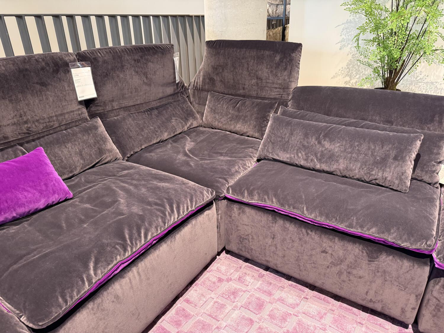 Werther - Sofa Elements Frei Kombinierbar Stoff Bicolor Lila Schwarz 7832-095 7832088 - 6