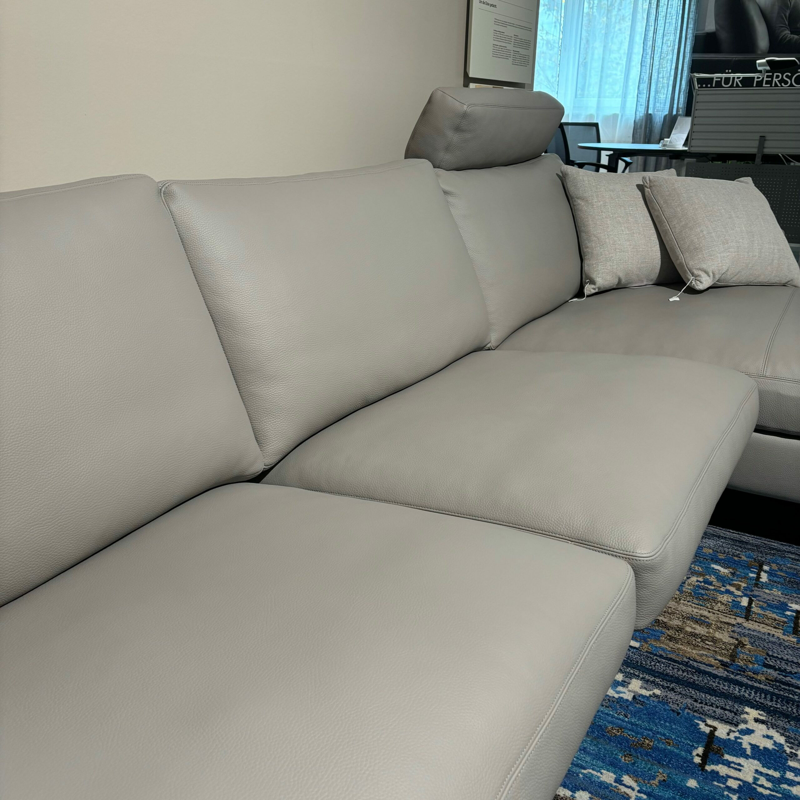 Erpo - Corner sofa Classics 960 43.200 pebble skid high gloss with headrest - 3