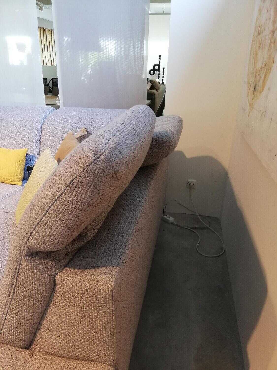 Paul Lindberg - Ecksofa Deno Stoff 2 Braun-Gray Motorisch Verstellbare Garnitur - 7