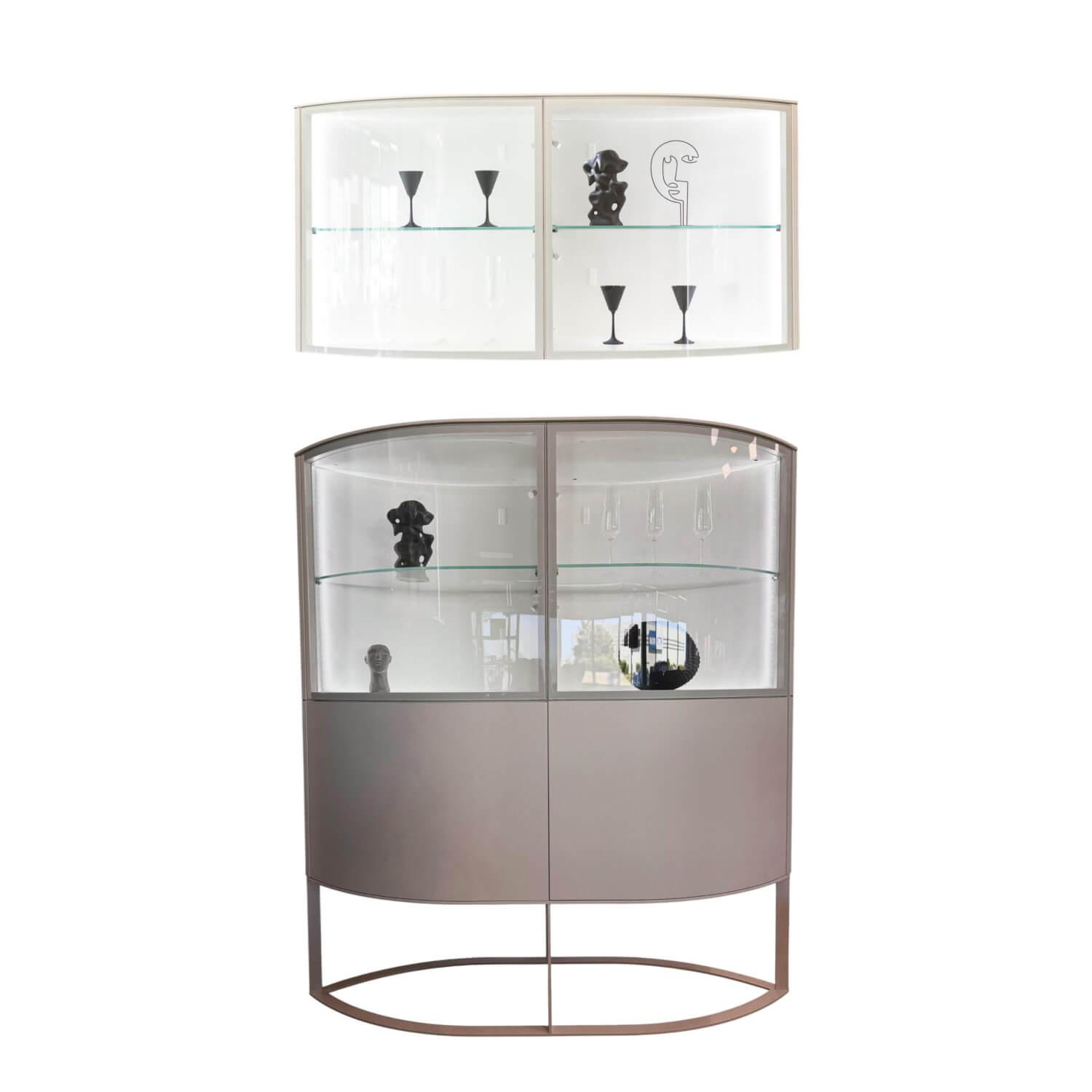 Hülsta - Vitrine Navis Pure Weiß Lack mit Hängeelement - 1