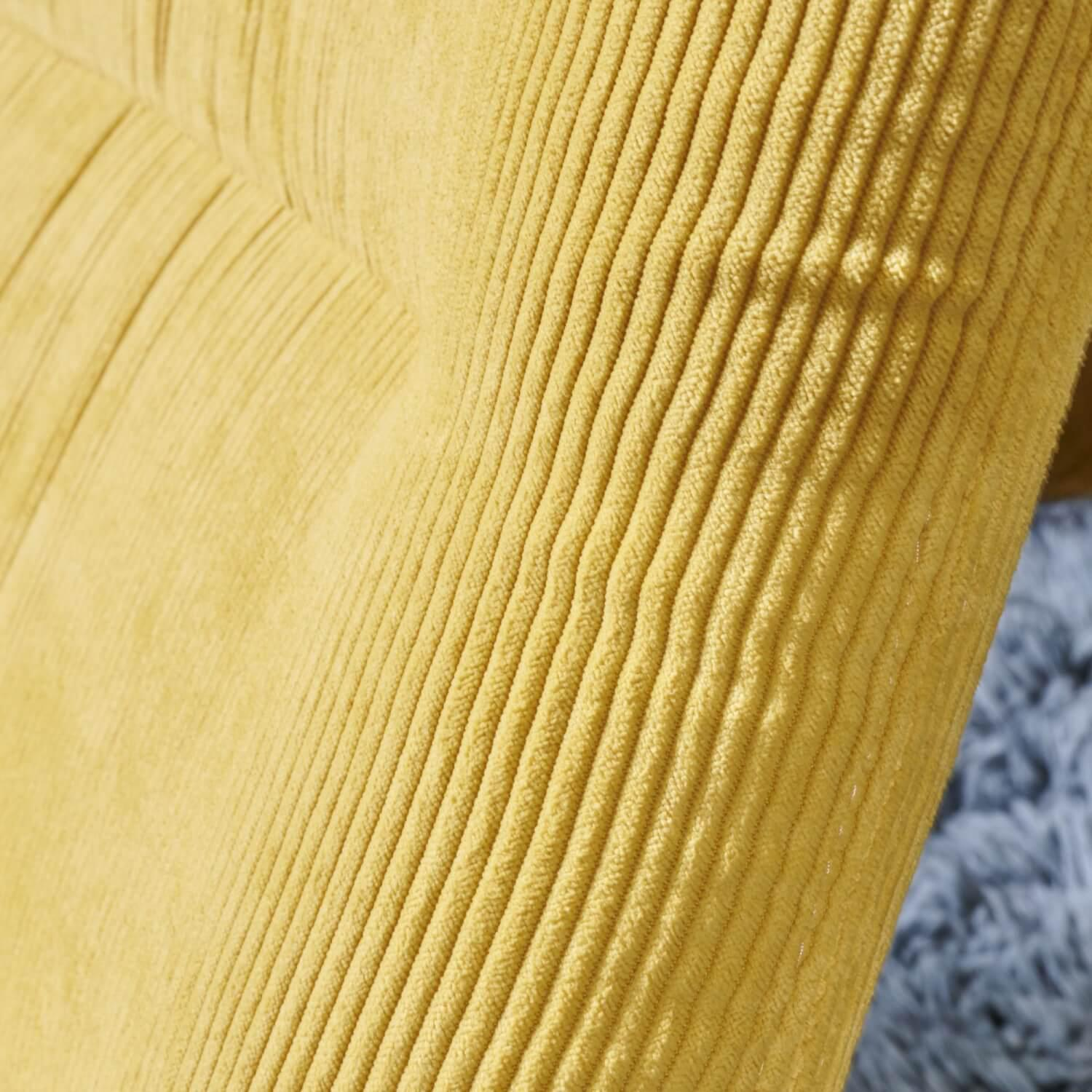 KFF - Sessel Arva Light Lounge Ohne Armlehnen Bezug Stoff Lisboa Farbe 20 Gelb Cord Samt Gestell M23 Struktur Anthrazit - 8