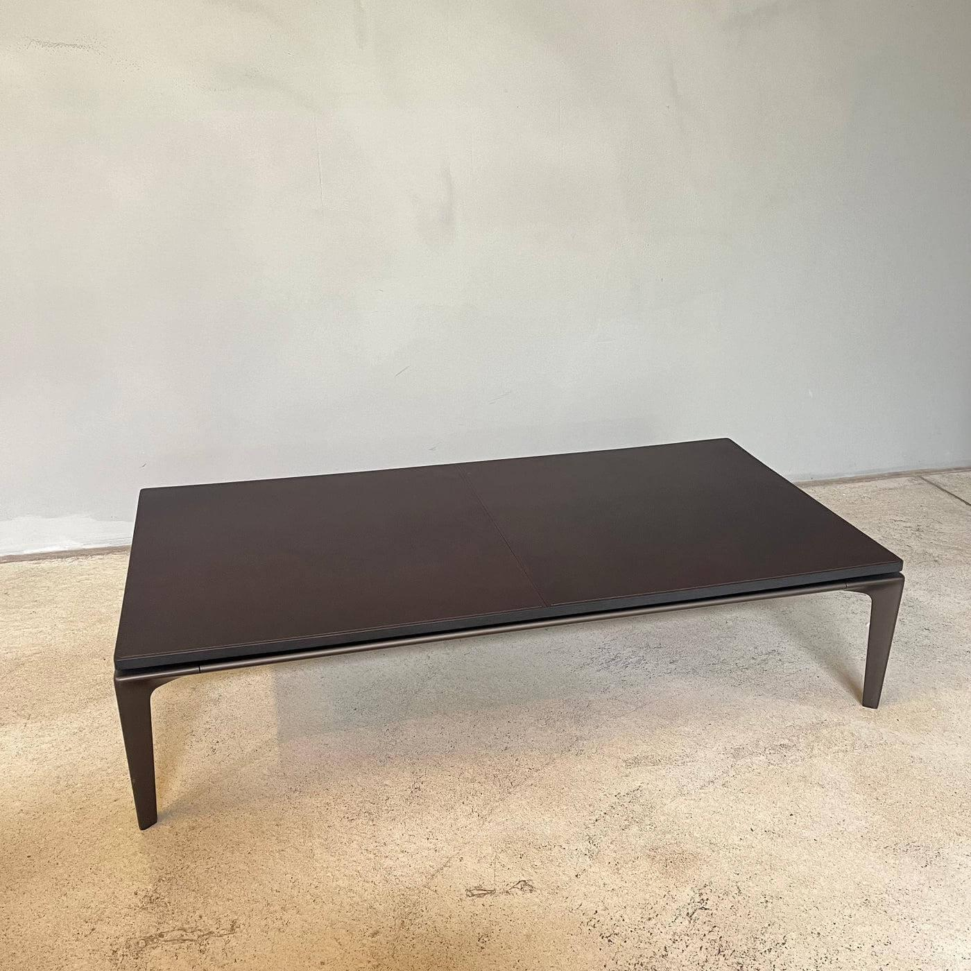 Walter Knoll - Beistelltisch Jaan Living 783 T1 Platte Leder Saddle Coffee Braun Gestell Bronze Schwarz Matt Pulverbeschichtet - 3