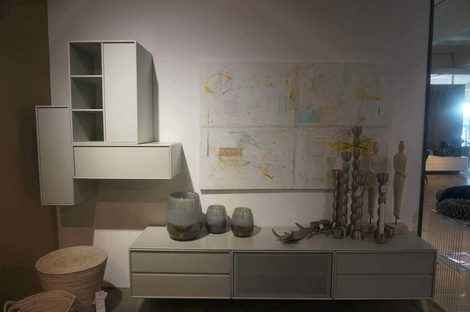 Montana - Wohnwand System MDF Grau 4-teilig - 2