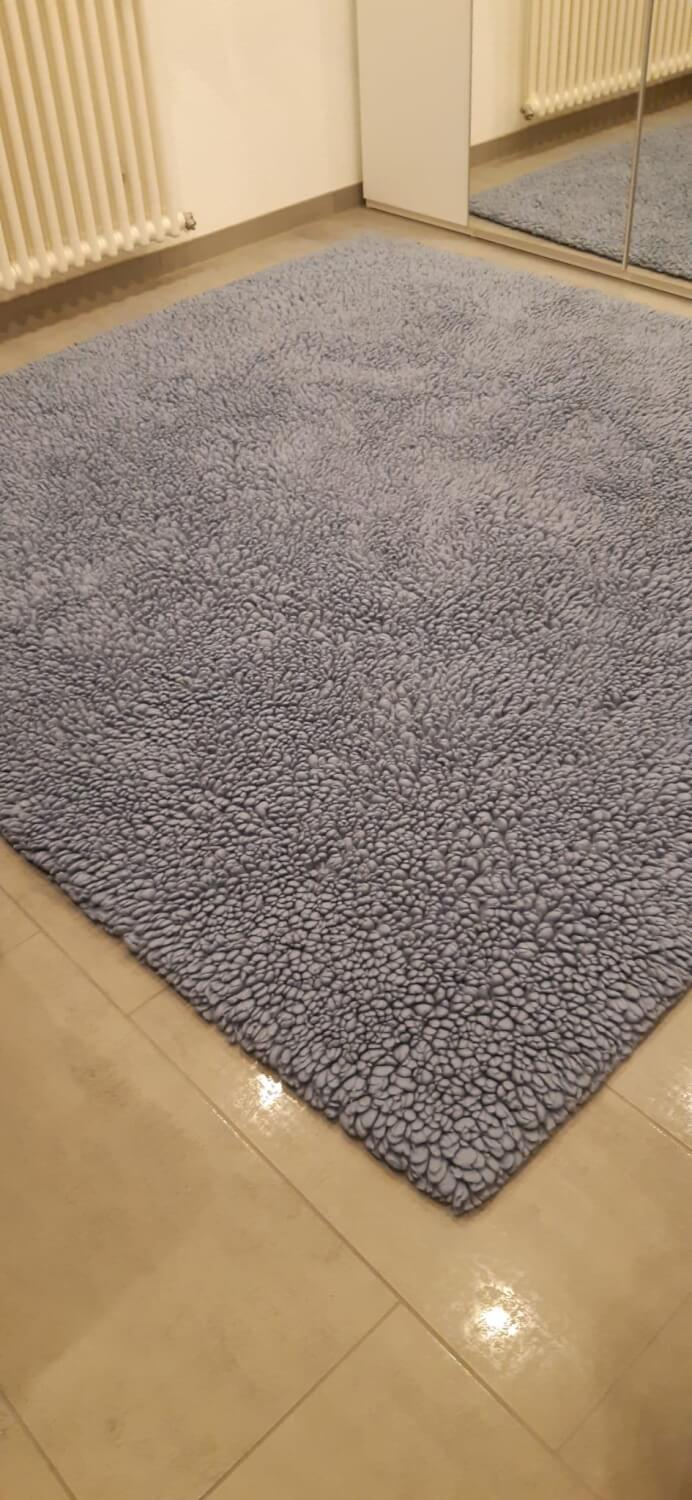 Kvadrat - Teppich 190x190 March Schurwolle Eisblau - 2
