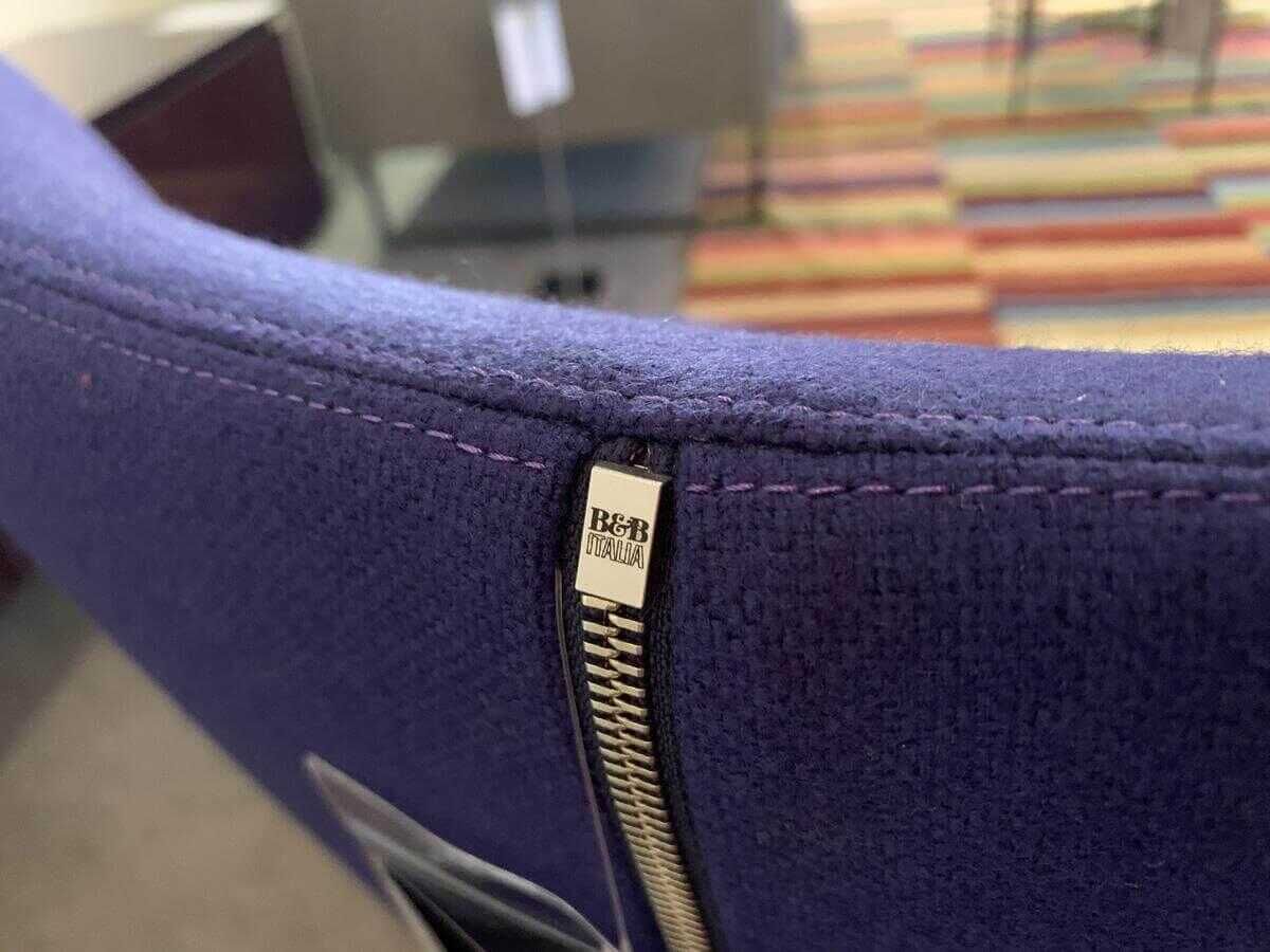 B&B Italia - Sessel Piccola Papilio Stoff Super Sidro Blau - 5