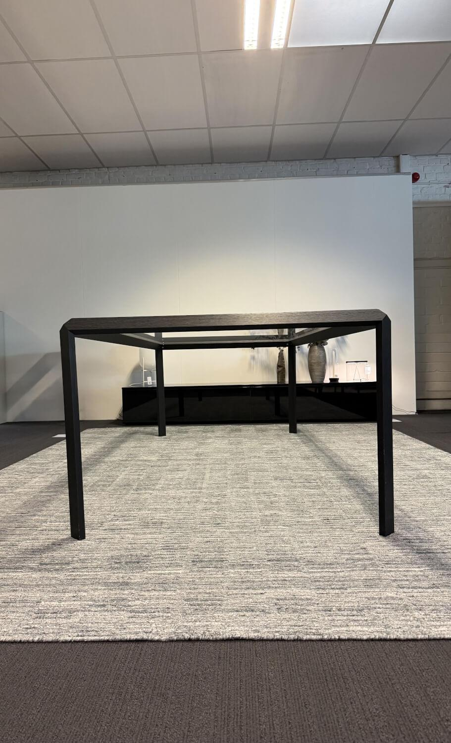 Molteni & C - Esstisch Grado 45 Platte Glas Gestell Eiche Schwarz - 5