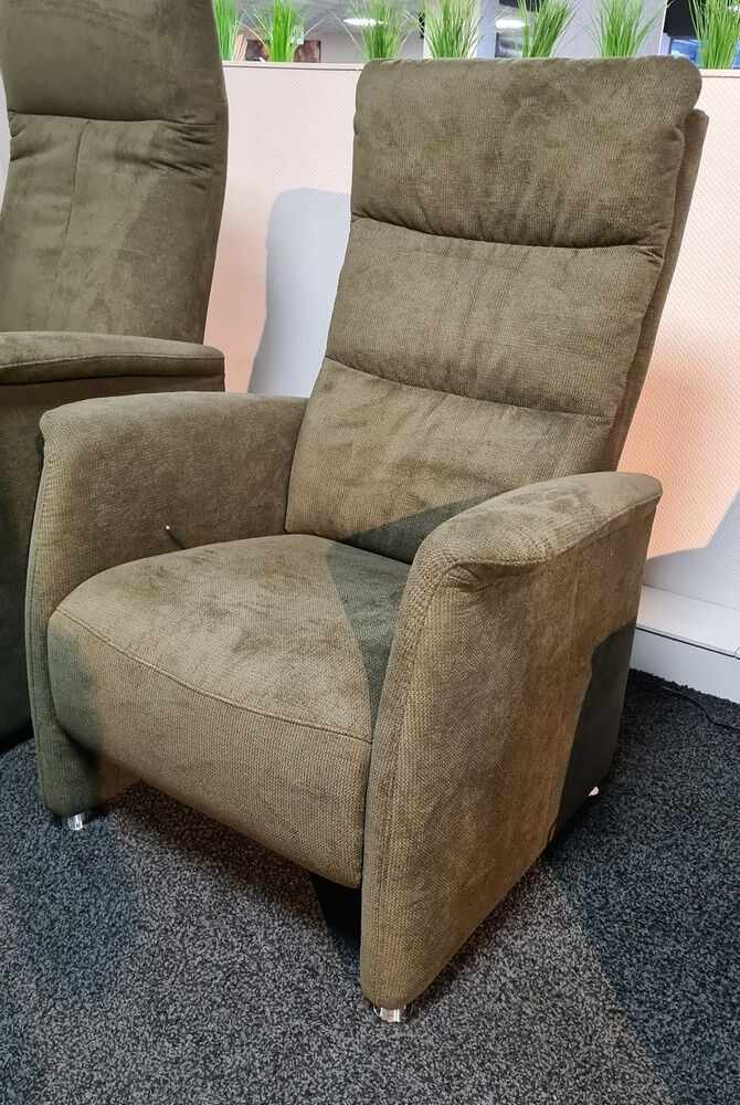 DFM - Relaxsessel Baccara Small Stoff Regain 156 Hunter Grün Füße Chrom - 4