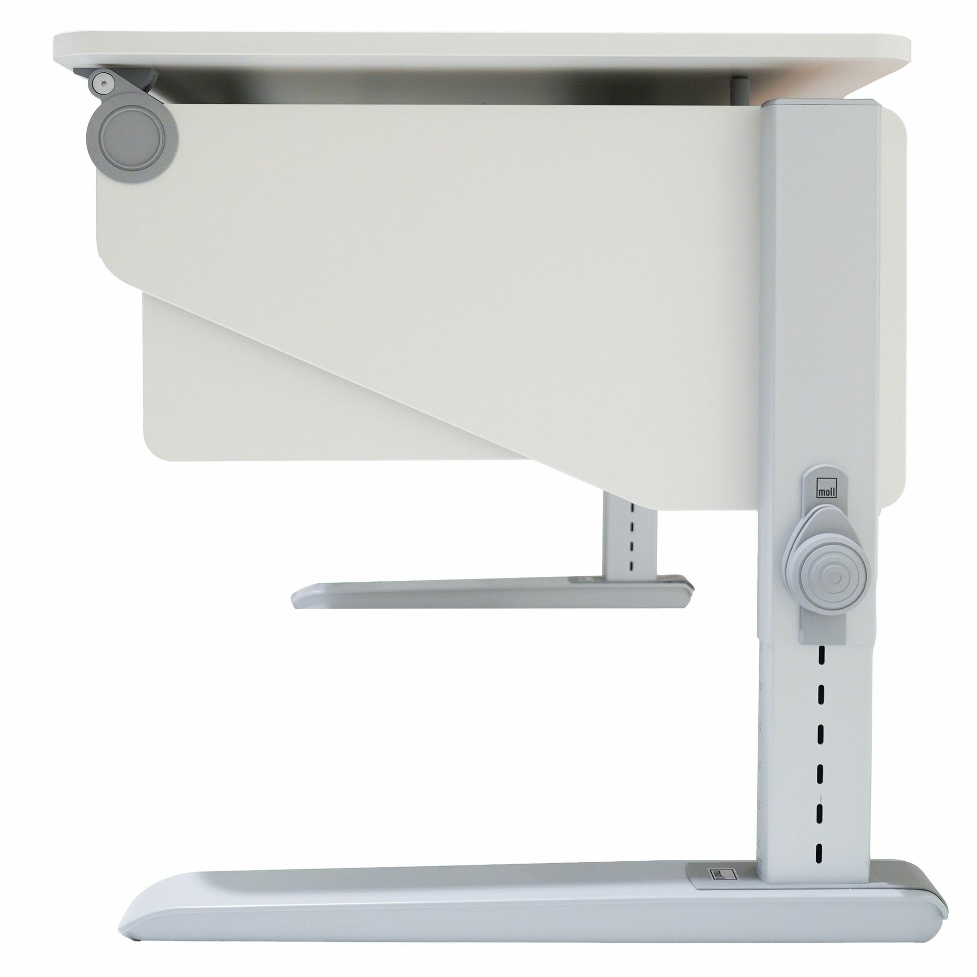 Möller Design - Schreibtisch Winner Korpus Weiß 100 2416 Gestell Classic 100 2418 mit Twin-Box - 3