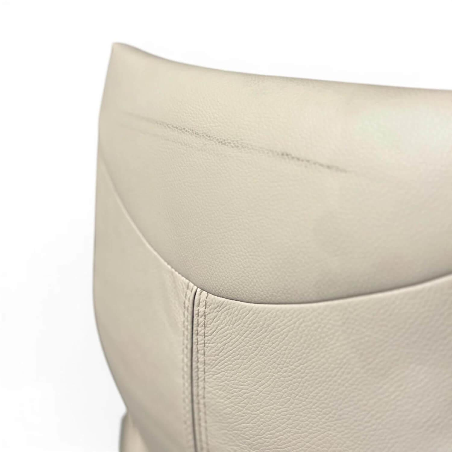 himolla - Sessel 7917 S-Lounger Leder Longlife Rustika Nebel Beige Sternfuß Metall Edelstahl Inkl. Elektr. Verstellfunktionen - 3