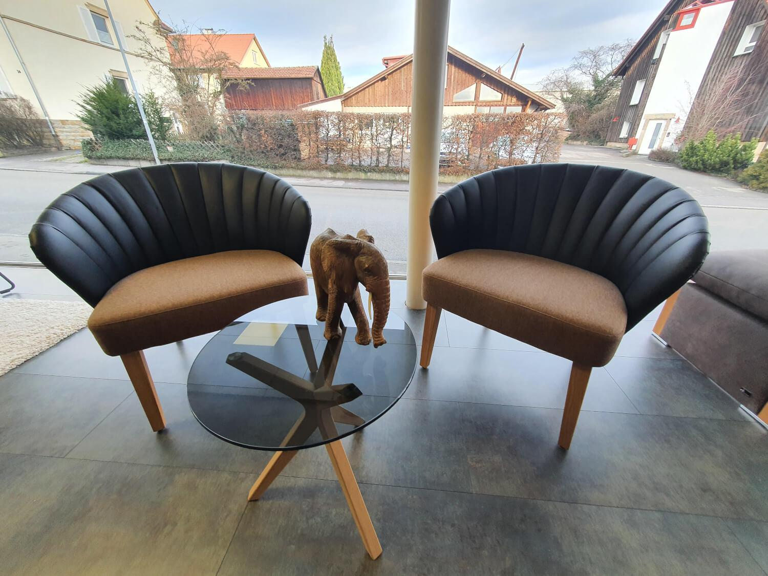 Hülsta - 2er Set Stühle Solid LDS37 Linea Braun Gestell Holz Massiv - 3