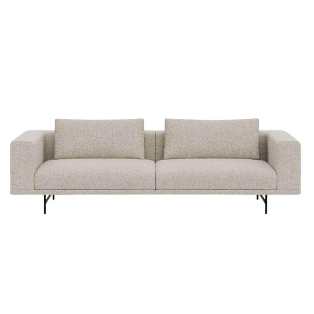 Vipp - Sofa Loft 3-Sitzer Stoff Beige Grau Gestell Metall Schwarz Matt - 1