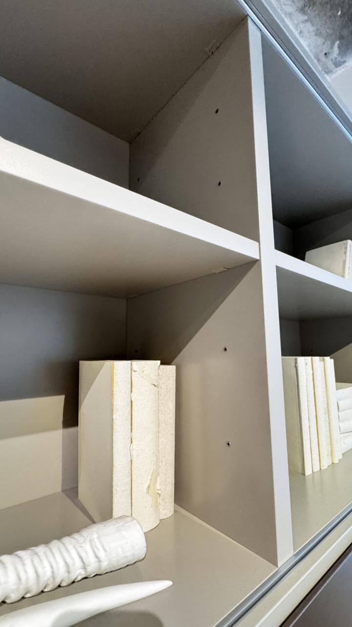 Interlübke - Bücher Und TV Wand Studimo Korpus Lack Matt Muschel M23 Weiß Front Lack Bronze Metallic M10 - 5