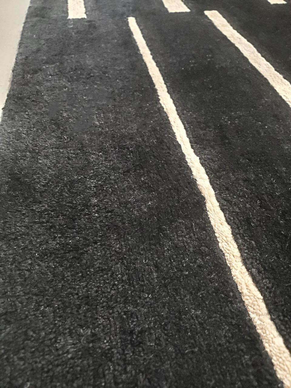 Domaniecki - Carpet Raja Tibarto 100 Color G727C OCC White Black With White Lines - 2