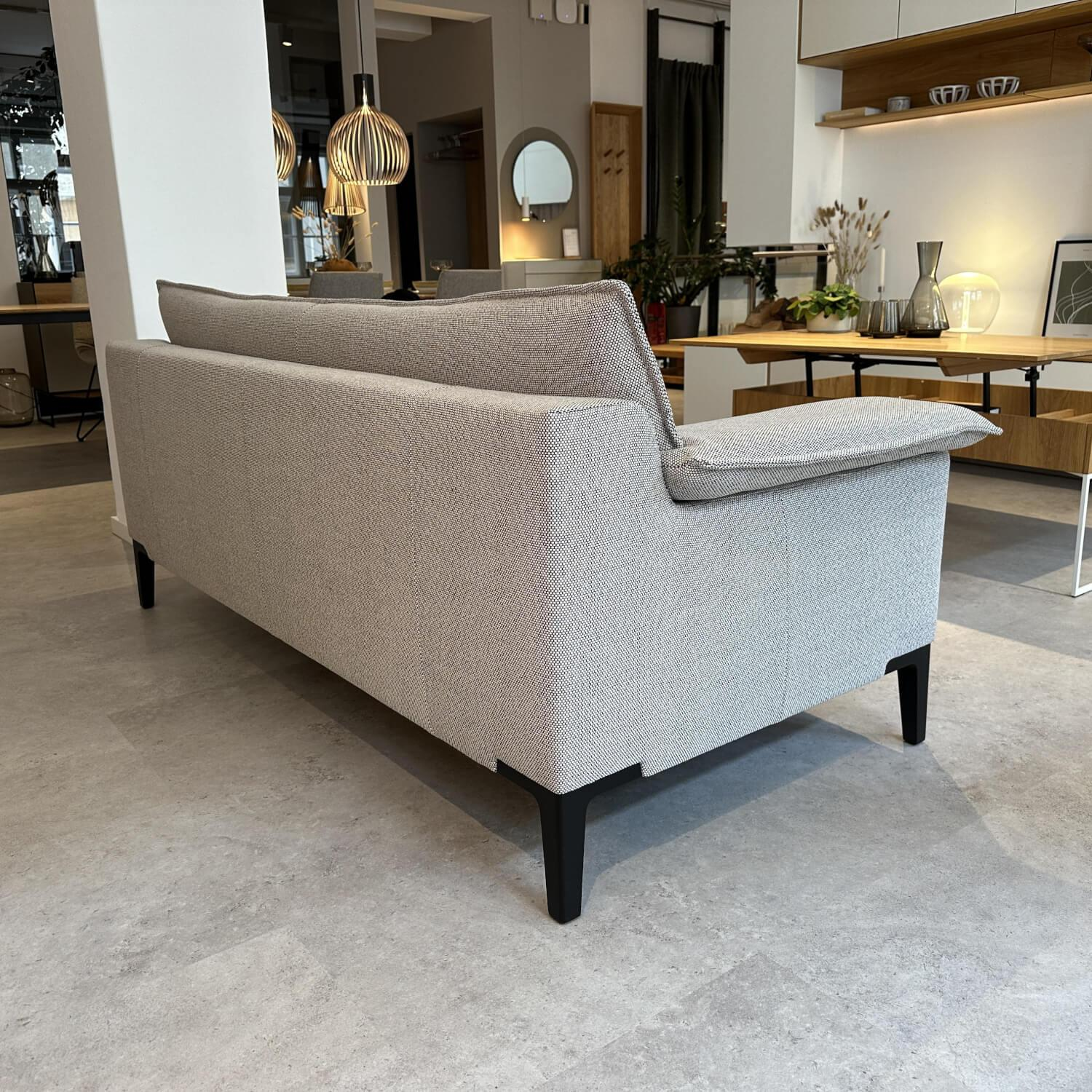 Durlet - Sofa Manta Stoff Rohi Opera Pepper 01457 37 Grau Füße Schwarz - 4