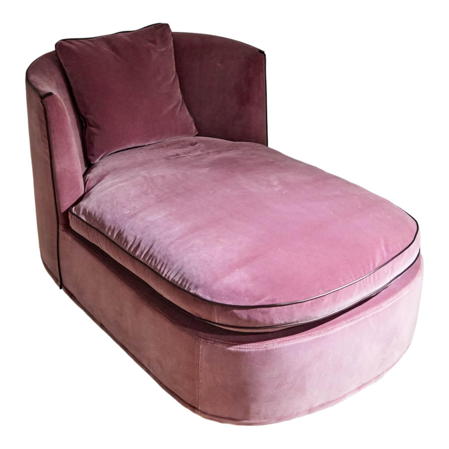 Sessel Bessie Lounge Stoff Fiocco 9606 Pink Rosa Inklusive 1 Rückenkissen