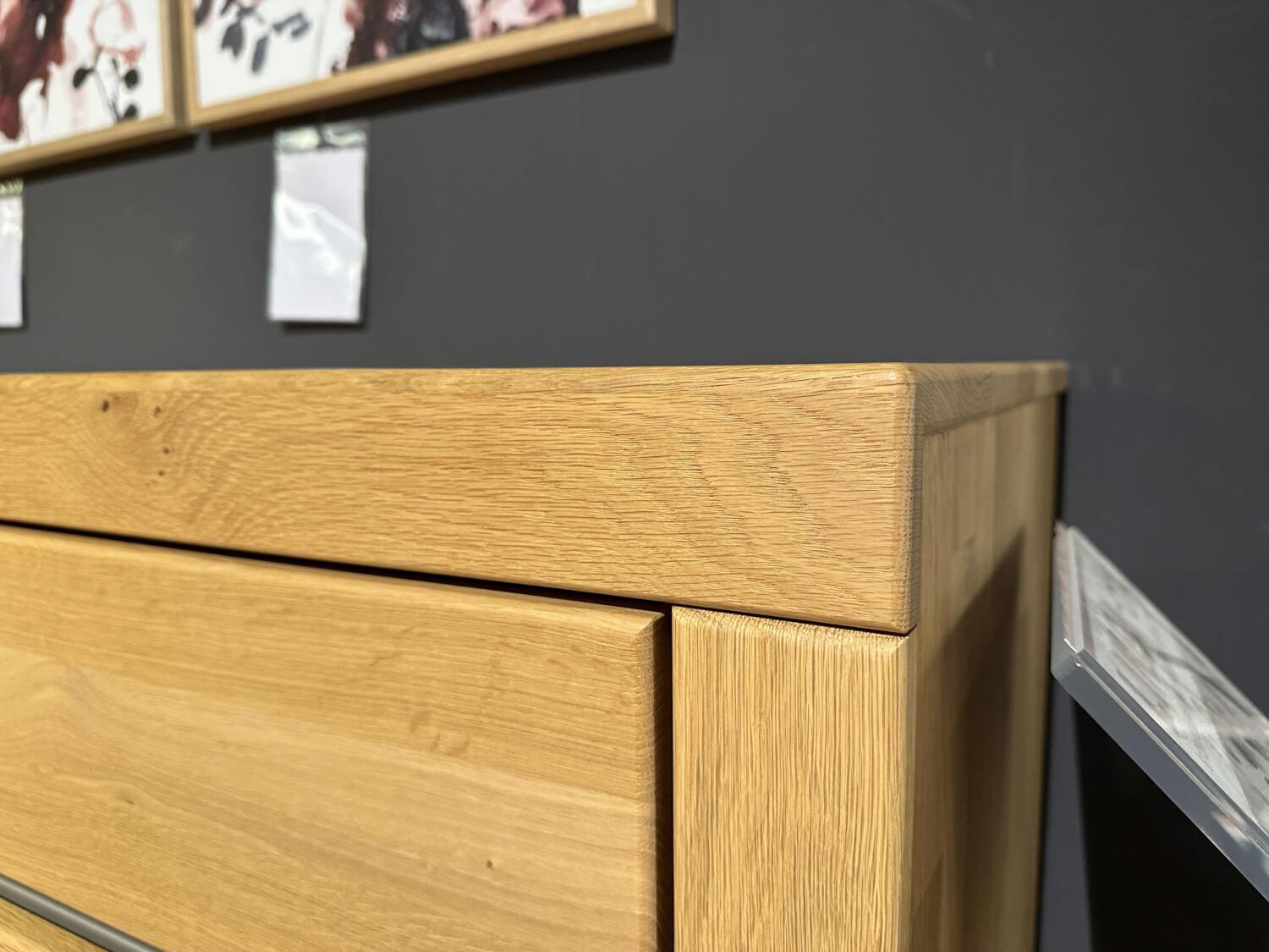 Wöstmann - Highboard Linos 3940 Europäische Wildeiche Massiv Soft Gebürstet Inklusive Beleuchtung Mit Trafo - 3